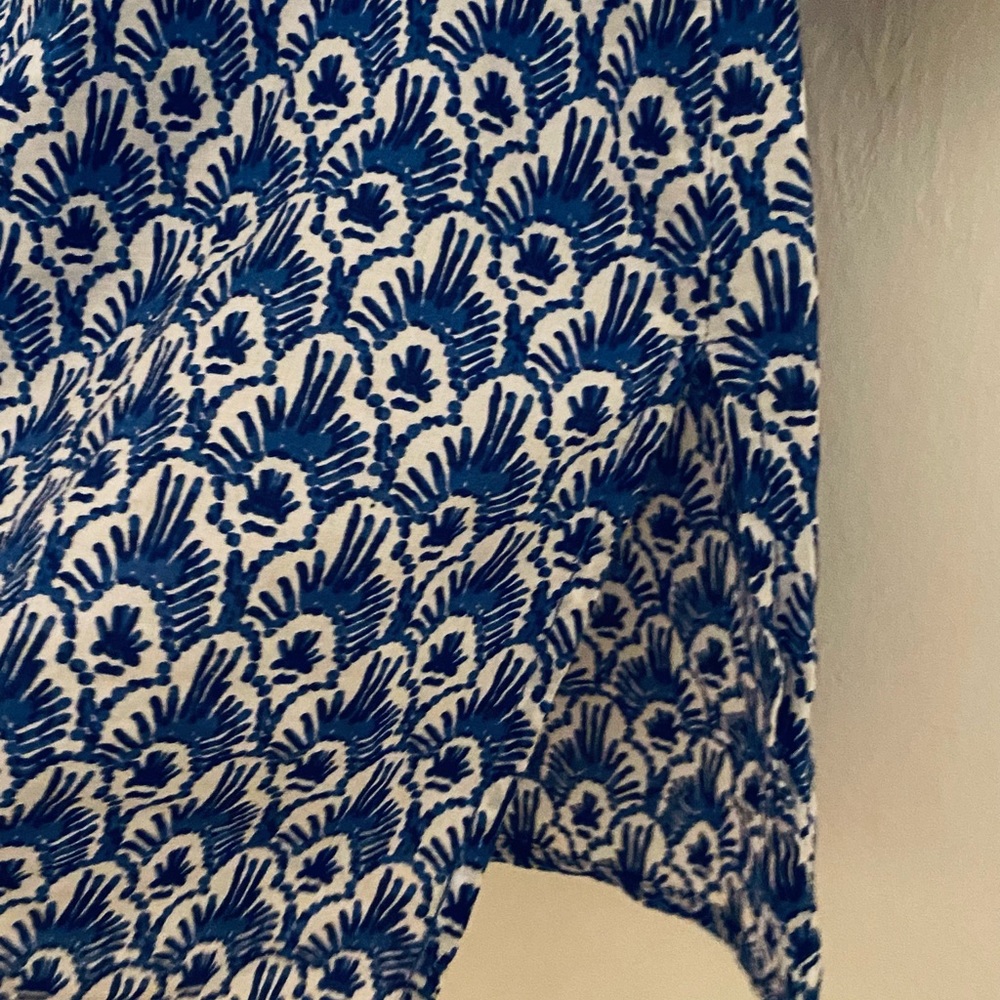 Vineyard Vines Tunic Top Split Neck Shells Blue XS - Picture 3 of 3